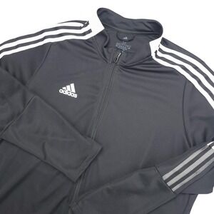 Adidas Jacket Mens 3XL Black AEROREADY Primegreen Full Zip Track Athletic